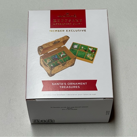 Hallmark 2023 Keepsake Ornament Club Santa’s Ornament Treasures - Picture 1 of 6